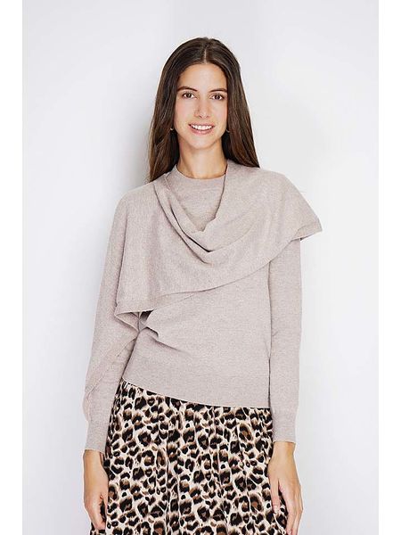 William de Faye Sweter w kolorze beżowym rozmiar: 40. Brązowe swetry klasyczne damskie William De Faye, z kaszmiru, bez kołnierzyka. Za 152.62 zł.