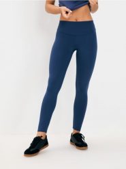 Legginsy GYM HARD - granatowy. Niebieskie legginsy damskie Sinsay, l, bez wzorów. Za 39.99 zł.