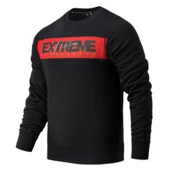 Bluza męska EXTREME HOBBY HEADLINE. Czarne bluzy bez kaptura męskie EXTREME HOBBY, m, z bawełny. Za 199.00 zł.