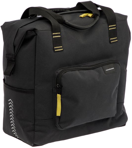 Torba rowerowa na zakupy „Tulum Camella”, czarna. Czarne torebki klasyczne damskie NEW LOOXS, bez wzorów, z materiału, bez dodatków. Za 347.95 zł.
