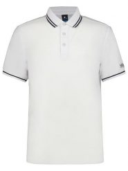 LUHTA Funkcyjna koszulka polo "Alberga" w kolorze białym rozmiar: L. Białe koszulki polo męskie Luhta, l, bez wzorów, bez ramiączek. Za 96.60 zł.