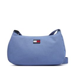 Torebka Tommy Jeans. Niebieskie torebki klasyczne damskie Tommy Jeans, bez wzorów, z jeansu, bez dodatków. Za 224.99 zł.