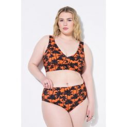 Damskie Figi od bikini wysoki stan nadruk z palmami. Brązowe bikini damskie Ulla Popken, bez wzorów, plus size. Za 123.99 zł.
