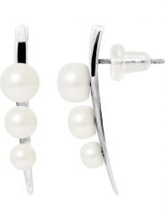 Pearline Srebrne kolczyki-wkrętki z perłami rozmiar: onesize. Białe kolczyki damskie Pearline, z perłą, srebrne. Za 217.99 zł.