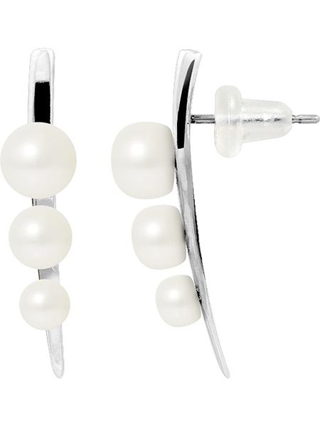 Pearline Srebrne kolczyki-wkrętki z perłami rozmiar: onesize. Białe kolczyki damskie Pearline, z perłą, srebrne. Za 304.99 zł.