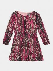 Guess Sukienka codzienna K3BK16 WA2T0 Różowy Regular Fit. Czerwone sukienki dziewczęce Guess, z aplikacjami, z syntetyku, bez ramiączek. Za 199.99 zł.
