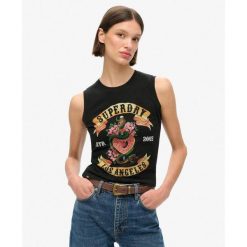 Kamizelka z kryształkami do tatuażu. Czarne kamizelki damskie Superdry. W wyprzedaży za 238.85 zł.