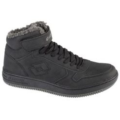 Buty Lotto Paliot Fur 2400192U-1119 czarne. Czarne buty sportowe na co dzień męskie na zimę, bez zapięcia. Za 227.70 zł.