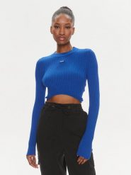 Hugo Sweter Succoire_B 50514280 Niebieski Slim Fit. Niebieskie swetry klasyczne damskie Hugo, xl, z syntetyku, bez kołnierzyka. Za 549.99 zł.