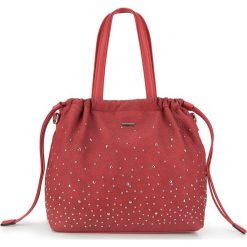 Torebka damska. Czerwone shopper bag damskie Wittchen, bez wzorów, ze skóry ekologicznej, bez dodatków. W wyprzedaży za 129.90 zł.