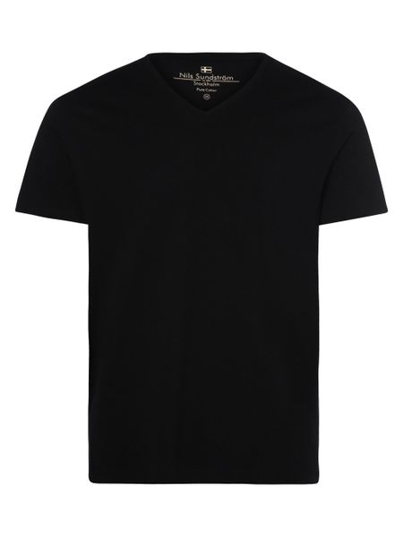 Nils Sundström T-shirt Mężczyźni Dżersej czarny, XXL. Czarne t-shirty męskie Nils Sundström, m, bez wzorów, z bawełny, bez kołnierzyka. Za 79.95 zł.