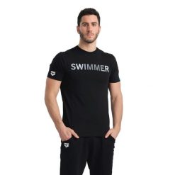 Bawełniana koszulka Arena. Czarne t-shirty damskie Arena, bez wzorów, z bawełny, bez kołnierzyka. Za 204.50 zł.