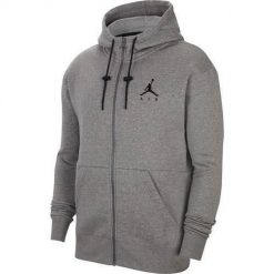 Bluza sportowa męska Nike Jordan Jumpman Air. Szare bluzy sportowe męskie Nike, bez wzorów, z bawełny, sportowe, bez kołnierzyka, bez ramiączek. Za 388.00 zł.