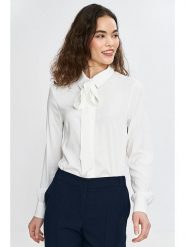 Nife Bluzka w kolorze kremowym rozmiar: 38. Brązowe bluzki damskie Nife, bez wzorów, z wiskozy, bez kołnierzyka, bez ramiączek. Za 130.19 zł.