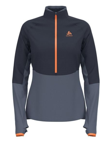 Bluza z półgolfem narciarska damska Odlo DESCENT CW 200 SL. Niebieskie bluzy z kapturem damskie Odlo, xl, z materiału. Za 479.99 zł.
