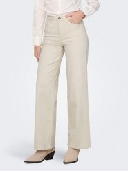 ONLY Dżinsy - Comfort fit - w kolorze beżowym rozmiar: M/L32. Brązowe jeansy damskie Only, z podwyższonym stanem. Za 144.58 zł.