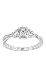 Revoni Złoty pierścionek z diamentami rozmiar: 55. Szare pierścionki damskie Revoni, z diamentem, złote. Za 1,831.93 zł.