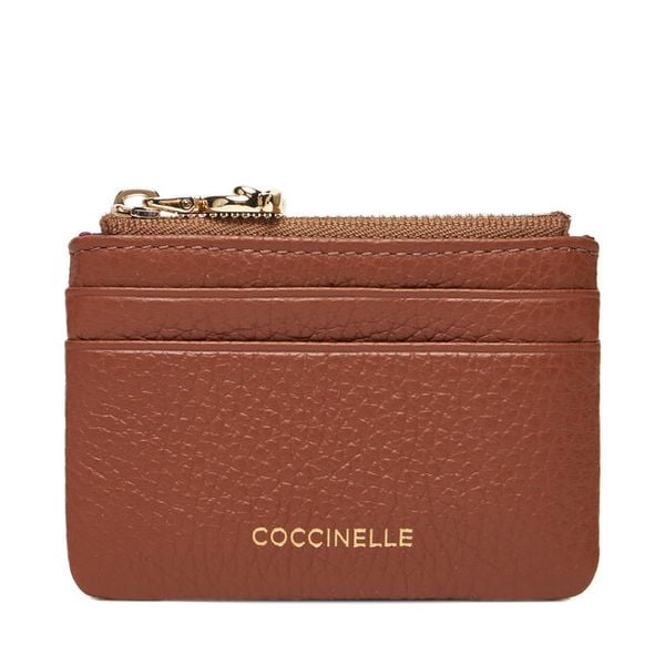 Portfel Coccinelle. Brązowe portfele damskie Coccinelle, bez wzorów. Za 299.99 zł.