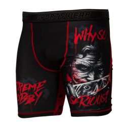 Spodenki Vale Tudo do MMA męskie EXTREME HOBBY WHY SO SERIOUS. Czarne szorty męskie EXTREME HOBBY, z elastanu, bez kołnierzyka. Za 179.00 zł.