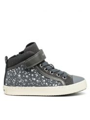 Geox Sneakersy J Kalispera J744GI 0DHAJ C9017 M Szary. Szare buty sportowe dziewczęce Geox, bez wzorów, z materiału, bez zapięcia. Za 179.99 zł.