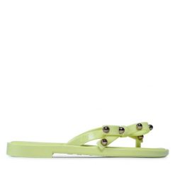 Japonki Melissa. Zielone klapki damskie Melissa, bez wzorów, bez obcasa. Za 299.99 zł.
