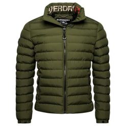 Kurtka puchowa Superdry Fuji. Zielone kurtki męskie Superdry., m, bez wzorów, z puchu, eleganckie, bez kaptura. Za 518.40 zł.