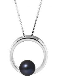 Pearline Srebrny naszyjnik z perłą w kolorze tahiti - dł. 42 cm rozmiar: onesize. Niebieskie naszyjniki damskie Pearline, srebrne. Za 208.99 zł.
