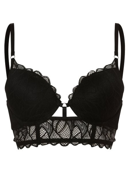 Lascana biustonosz push-up Kobiety Koronka czarny, 70A. Czarne biustonosze Lascana, bez wzorów, z koronki. Za 179.95 zł.