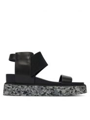 United Nude Sandały Rico Sandal II 110140116 Czarny. Czarne sandały damskie United Nude, bez wzorów, ze skóry, bez obcasa, na koturnie. Za 929.99 zł.