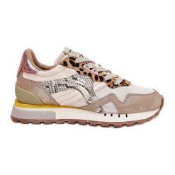 Sneakersy Buty Sportowe Damskie D.Franklin DFSH378006 Złote złoty. Żółte buty sportowe na co dzień damskie bez wzorów. Za 630.47 zł.