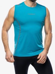Koszulka do biegania męska La Sportiva Tracer Tank. Zielone t-shirty sportowe męskie La Sportiva, m, z materiału, bez ramiączek, do biegania. Za 194.55 zł.