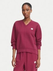 Calvin Klein Jeans Bluza LV047E237G Czerwony ciemny Regular Fit. Czerwone bluzy bez kaptura damskie Calvin Klein Jeans, l, z bawełny. Za 369.99 zł.