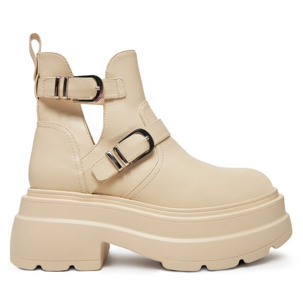 Botki DeeZee. Brązowe botki damskie DeeZee, bez obcasa, na płaskiej podeszwie, bez zapięcia. Za 132.99 zł.