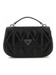 Guess Torebka w kolorze czarnym - 25 x 13 x 6 cm rozmiar: onesize. Czarne torebki klasyczne damskie Guess, z aplikacjami, z materiału, pikowane, bez dodatków. Za 391.99 zł.