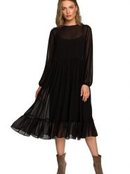 Stylove Sukienka w kolorze czarnym rozmiar: M. Czarne sukienki damskie Stylove, m, bez wzorów, bez kołnierzyka, bez ramiączek, maxi. Za 240.99 zł.