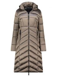 Geographical Norway Płaszcz pikowany "Blanche" w kolorze szarobrązowym rozmiar: S. Brązowe płaszcze damskie Geographical Norway, s, bez wzorów. Za 200.13 zł.