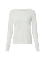 Brookshire dzianinowa koszulka z długim rękawem Kobiety Bawełna biały, XXL. Białe t-shirty damskie brookshire, xxl, bez wzorów, z bawełny, bez kołnierzyka. Za 79.95 zł.