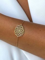 DI GIORGIO Pozłacana bransoletka z elementem ozdobnym rozmiar: onesize. Żółte bransoletki damskie DI GIORGIO, pozłacane. Za 115.45 zł.