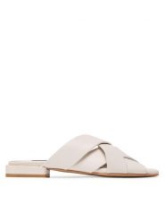 Gino Rossi Klapki 22922 Beżowy. Brązowe klapki damskie Gino Rossi, bez wzorów, ze skóry, bez obcasa. Za 279.99 zł.