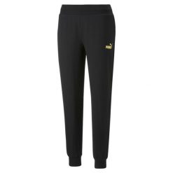 Spodnie damskie Puma ESS+ Metallic Pants FL. Czarne spodnie dresowe damskie Puma, m, na fitness i siłownię. Za 179.00 zł.