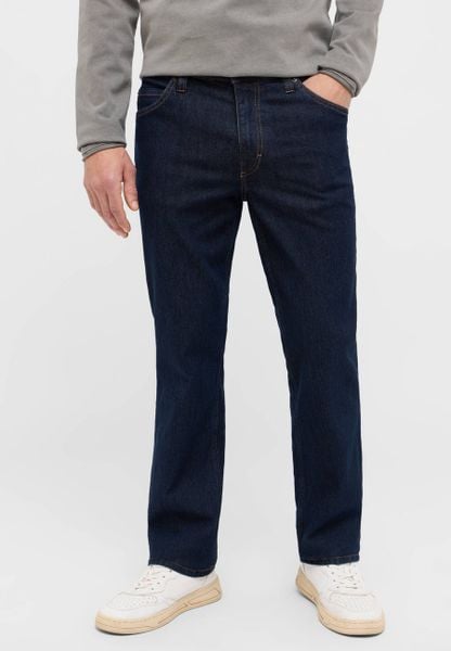 Męskie Spodnie Jeansowe Mustang Style Tramper Straight Denim Blue 1016394 5000 880. Niebieskie spodnie materiałowe męskie Mustang, bez wzorów, z denimu. Za 219.99 zł.