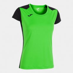 Koszulka do biegania damska Joma Record II. Czarne bluzki damskie Joma, s, bez wzorów, bez kołnierzyka. Za 154.99 zł.