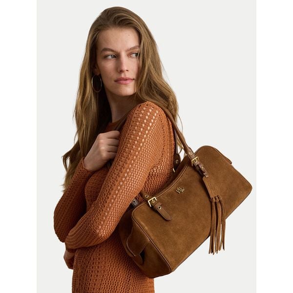Torebka LAUREN RALPH LAUREN. Brązowe torebki klasyczne damskie Lauren Ralph Lauren, bez wzorów, bez dodatków. Za 1,899.00 zł.