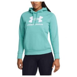 Bluza damska Under Armour Rival Fleece Big Logo Hoody. Niebieskie bluzy bez kaptura damskie Under Armour, xs, bez wzorów, bez ramiączek, bez kaptura. W wyprzedaży za 238.90 zł.