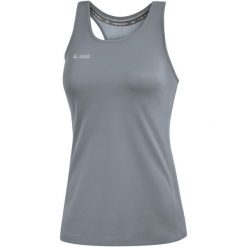 Damski tank top Jako top Run 2.0. Szare topy damskie Jako, bez wzorów, bez kołnierzyka. Za 127.00 zł.