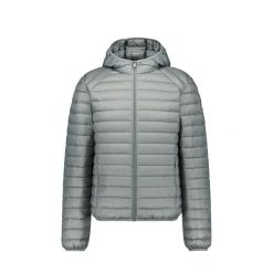 Kurtka puchowa z kapturem JOTT Nico. Szare kurtki męskie jott, na zimę, m, bez wzorów, z puchu, z kapturem. W wyprzedaży za 621.50 zł.