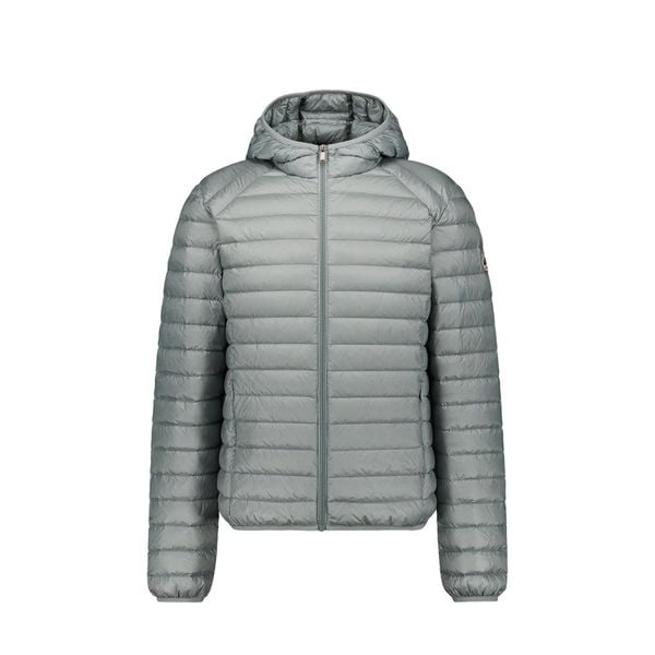 Kurtka puchowa z kapturem JOTT Nico. Szare kurtki męskie jott, na zimę, m, bez wzorów, z puchu, z kapturem. W wyprzedaży za 621.50 zł.