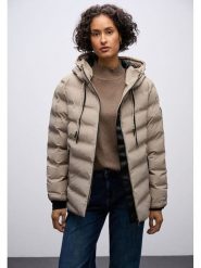 Street One Kurtka pikowana w kolorze beżowym rozmiar: 38. Brązowe kurtki damskie Street One, bez wzorów, bez kaptura. Za 354.94 zł.