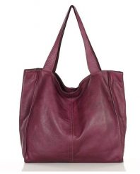 Shopperka skórzana MARCO MAZZINI bordowa v102m. Czerwone shopper bag damskie bez wzorów, ze skóry, bez dodatków. Za 569.05 zł.