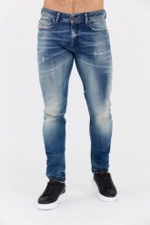 DIESEL Niebieskie jeansy męskie 1979 SLEENKER. Niebieskie jeansy męskie Diesel. W wyprzedaży za 889.99 zł.